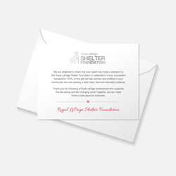 Royal LePage Shelter Foundation 'Thank You' Cards